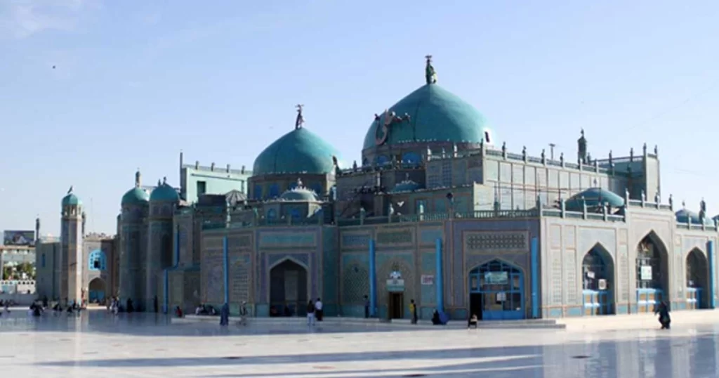The Blue Mosque is in the center of Mazar-i-Sharif, Afghanistan.